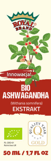 GOUTTES D'EXTRAIT D'ASHWAGANDHA BIO 50ml - ROYAL BRAND
